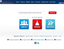 Tablet Screenshot of lobbyists.info